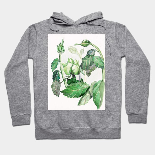 Green Rose Hoodie by feafox92